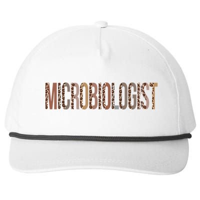 Leopard Microbiologist Appreciation Healthcare Workers Funny Gift Snapback Five-Panel Rope Hat