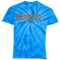 Leopard Microbiologist Appreciation Healthcare Workers Funny Gift Kids Tie-Dye T-Shirt