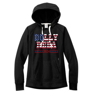 Lets Make America Fancy Again Dollys Reba 24 Vintage Design Women's Fleece Hoodie