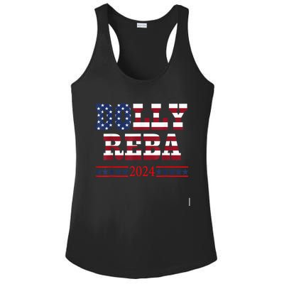 Lets Make America Fancy Again Dollys Reba 24 Vintage Design Ladies PosiCharge Competitor Racerback Tank