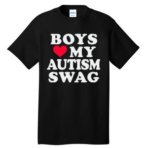 Love My Autism Swag Funny Autistic Girl Awareness Tall T-Shirt