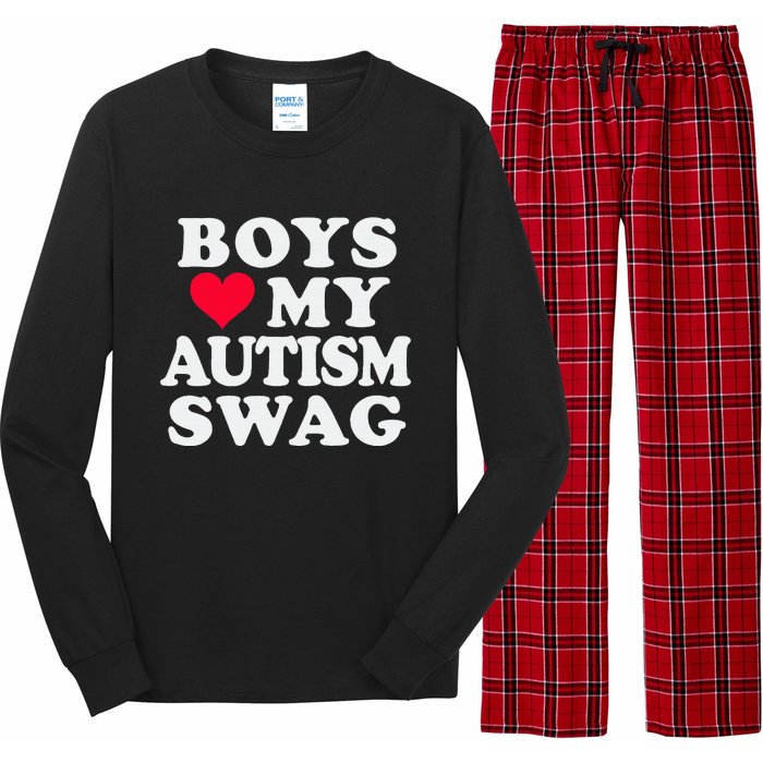 Love My Autism Swag Funny Autistic Girl Awareness Long Sleeve Pajama Set