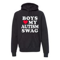 Love My Autism Swag Funny Autistic Girl Awareness Premium Hoodie