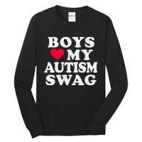 Love My Autism Swag Funny Autistic Girl Awareness Tall Long Sleeve T-Shirt