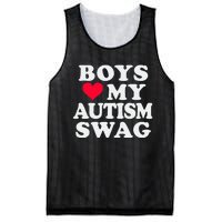 Love My Autism Swag Funny Autistic Girl Awareness Mesh Reversible Basketball Jersey Tank