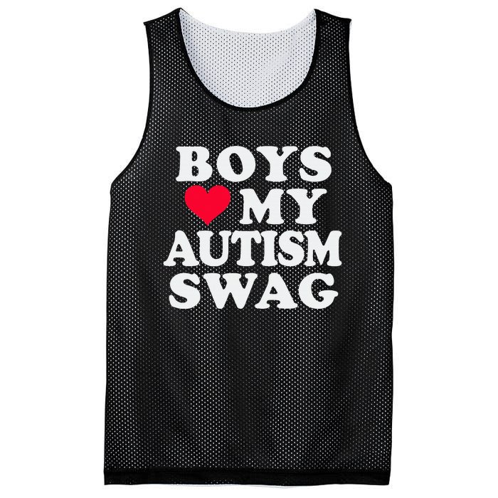 Love My Autism Swag Funny Autistic Girl Awareness Mesh Reversible Basketball Jersey Tank