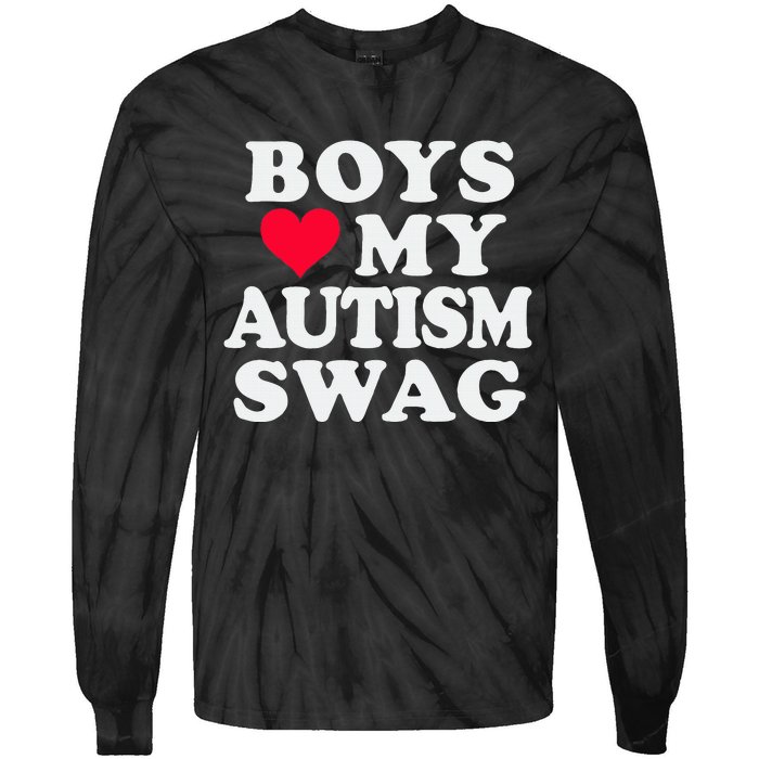 Love My Autism Swag Funny Autistic Girl Awareness Tie-Dye Long Sleeve Shirt