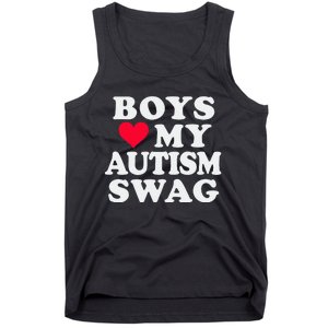 Love My Autism Swag Funny Autistic Girl Awareness Tank Top