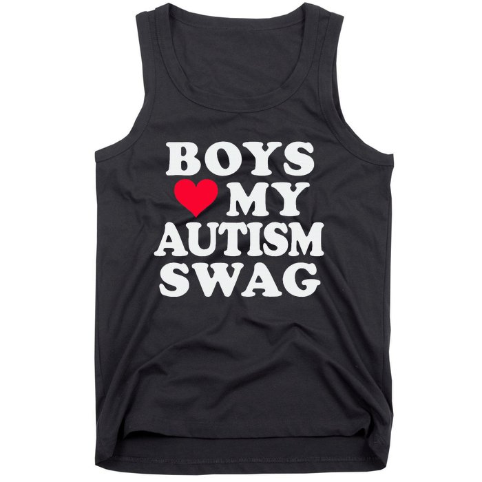 Love My Autism Swag Funny Autistic Girl Awareness Tank Top