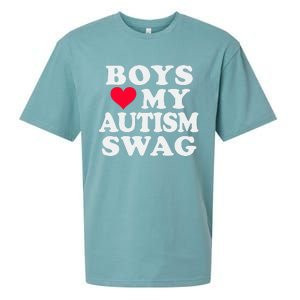 Love My Autism Swag Funny Autistic Girl Awareness Sueded Cloud Jersey T-Shirt