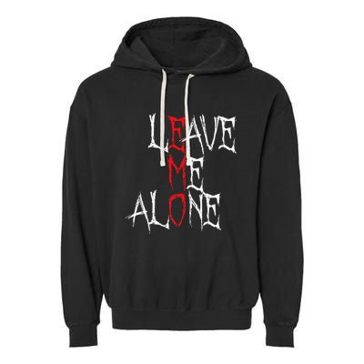 Leave Me Alone Emo Clothes Emocore Emo Music Fan Emo Garment-Dyed Fleece Hoodie