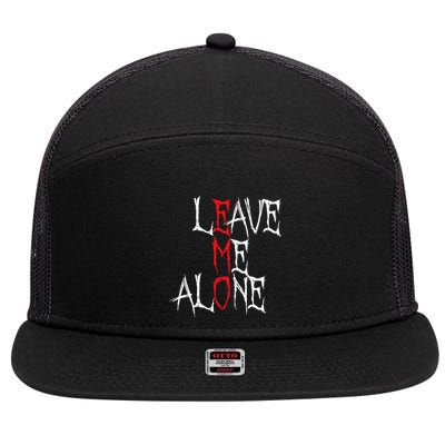 Leave Me Alone Emo Clothes Emocore Emo Music Fan Emo 7 Panel Mesh Trucker Snapback Hat