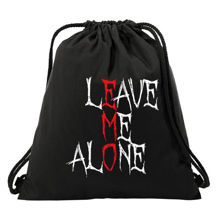 Leave Me Alone Emo Clothes Emocore Emo Music Fan Emo Drawstring Bag
