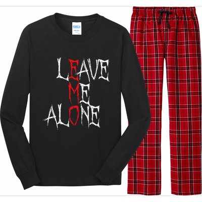 Leave Me Alone Emo Clothes Emocore Emo Music Fan Emo Long Sleeve Pajama Set