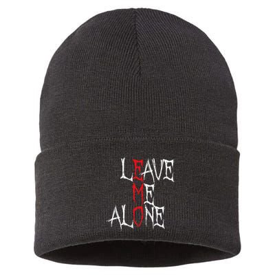 Leave Me Alone Emo Clothes Emocore Emo Music Fan Emo Sustainable Knit Beanie