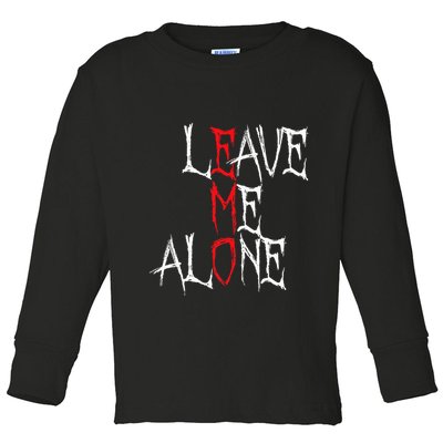 Leave Me Alone Emo Clothes Emocore Emo Music Fan Emo Toddler Long Sleeve Shirt