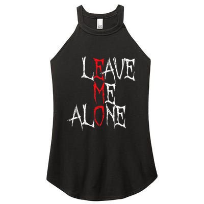 Leave Me Alone Emo Clothes Emocore Emo Music Fan Emo Women's Perfect Tri Rocker Tank