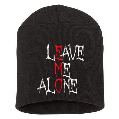 Leave Me Alone Emo Clothes Emocore Emo Music Fan Emo Short Acrylic Beanie