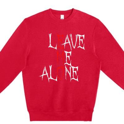 Leave Me Alone Emo Clothes Emocore Emo Music Fan Emo Premium Crewneck Sweatshirt