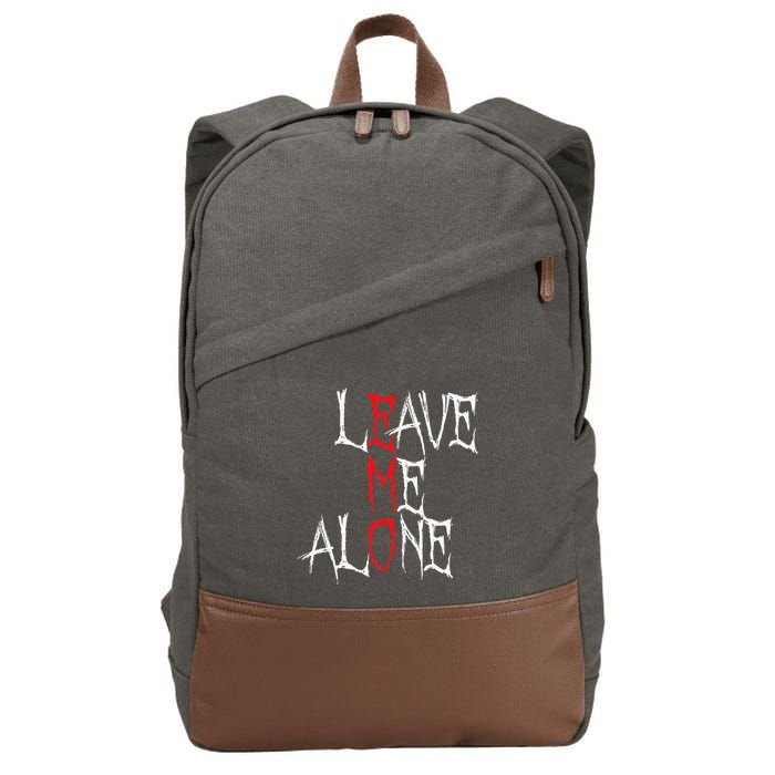 Leave Me Alone Emo Clothes Emocore Emo Music Fan Emo Cotton Canvas Backpack