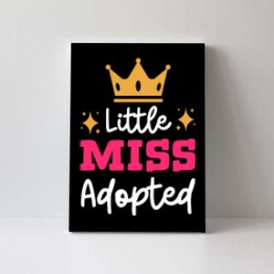 Little Miss Adopted Daughter Son Family Adoption Day Canvas