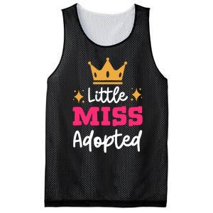 Little Miss Adopted Daughter Son Family Adoption Day Mesh Reversible Basketball Jersey Tank