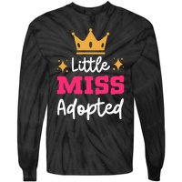 Little Miss Adopted Daughter Son Family Adoption Day Tie-Dye Long Sleeve Shirt