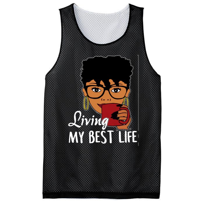 Living My Best Life Mesh Reversible Basketball Jersey Tank