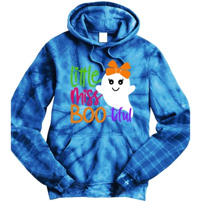 Little Miss Bootiful Funny Gift Funny Halloween Gift Tie Dye Hoodie