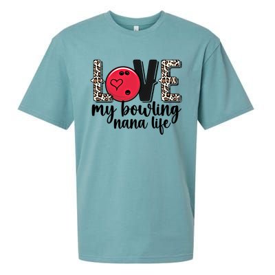 Love My Bowling Nana Life Grandma Nana Of A Bowler Nana Gift Sueded Cloud Jersey T-Shirt