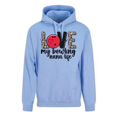 Love My Bowling Nana Life Grandma Nana Of A Bowler Nana Gift Unisex Surf Hoodie