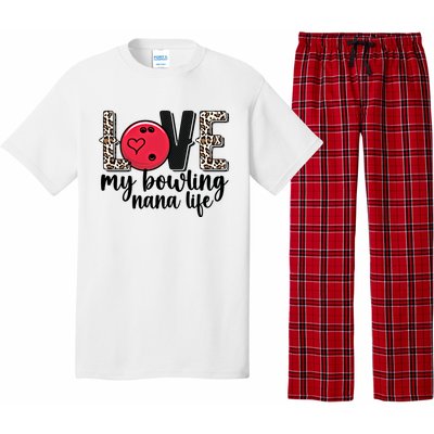 Love My Bowling Nana Life Grandma Nana Of A Bowler Nana Gift Pajama Set