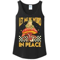 Let Me Be Weird In Peace Funny Cute Mushroom Frog Vintage Premium Ladies Essential Tank