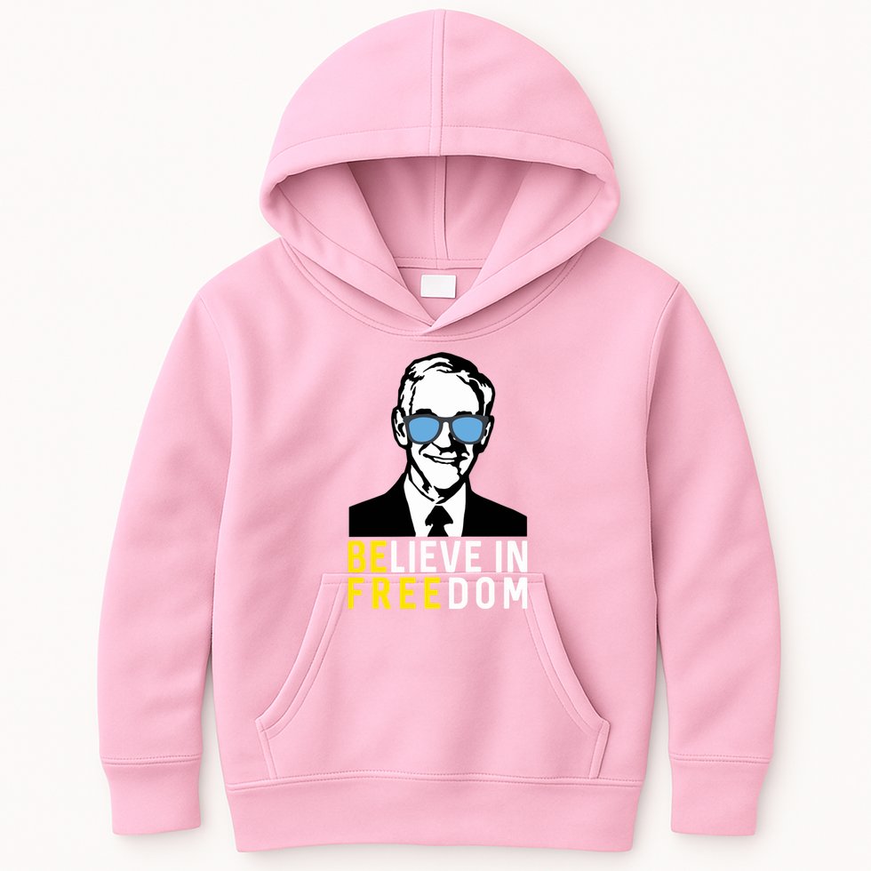 Libertarian Mama Believe In Freedom Libertarian Ron Paul Kids Hoodie