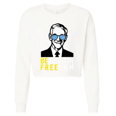 Libertarian Mama Believe In Freedom Libertarian Ron Paul Cropped Pullover Crew