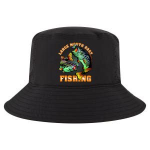 Large Mouth Bass In Action Fishing Cool Comfort Performance Bucket Hat