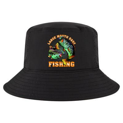 Large Mouth Bass In Action Fishing Cool Comfort Performance Bucket Hat