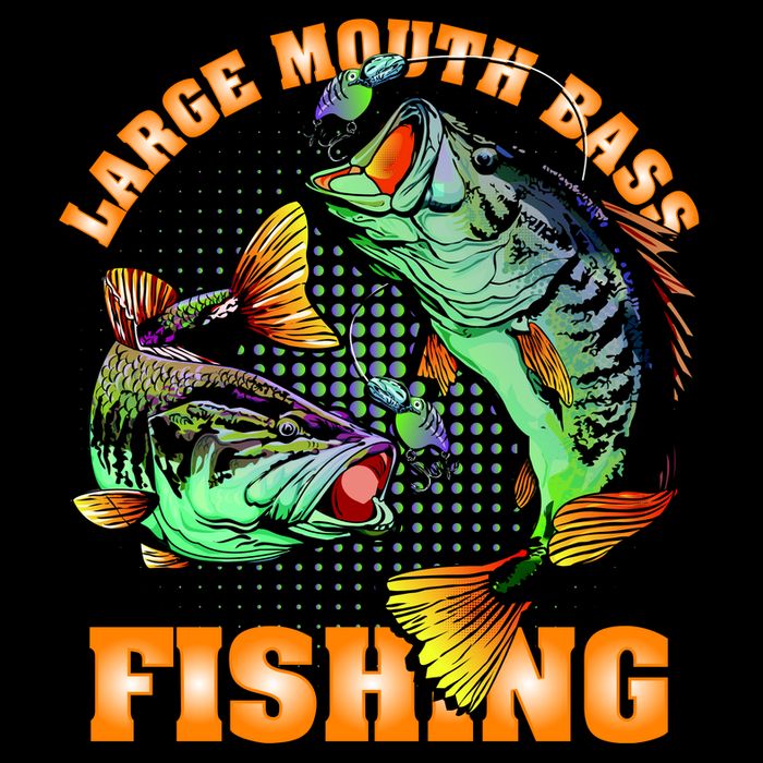 Large Mouth Bass In Action Fishing Cooling Performance Crew T-Shirt