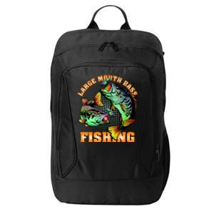 Large Mouth Bass In Action Fishing City Backpack