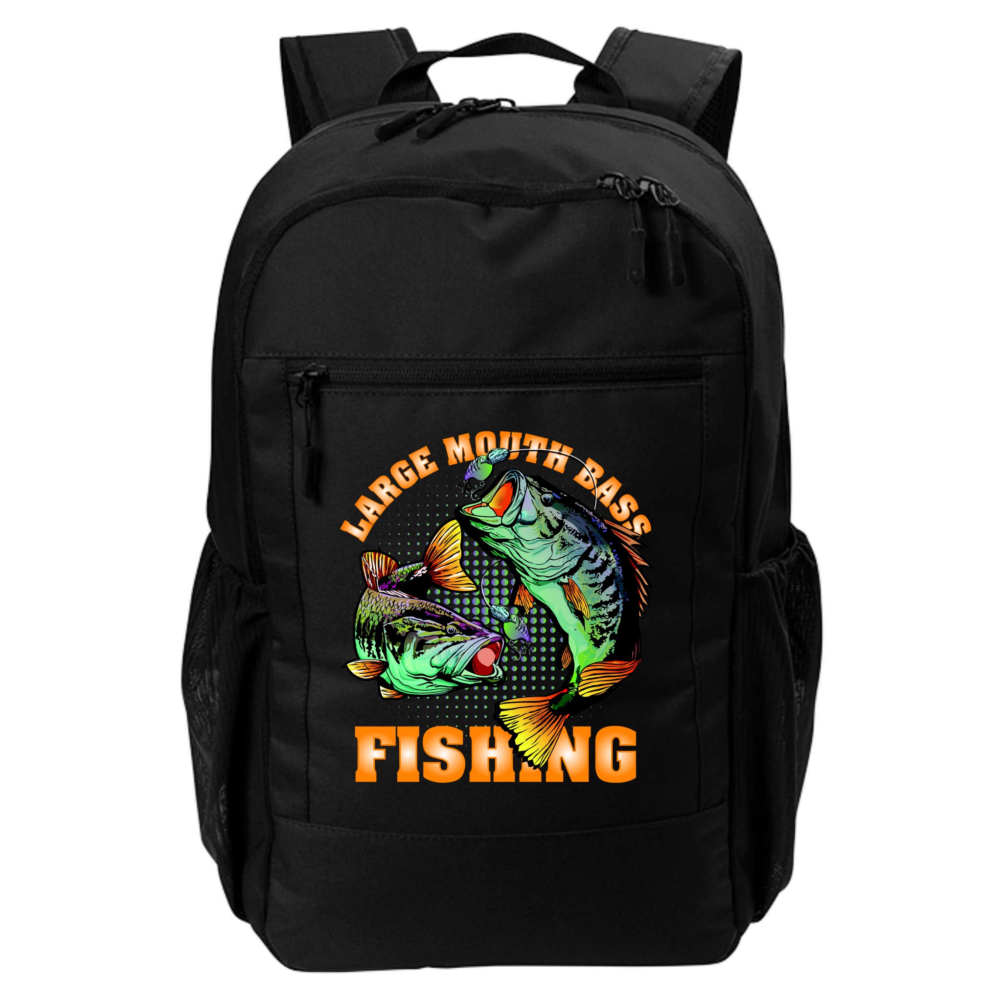 Large Mouth Bass In Action Fishing Backpack
