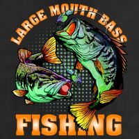 Large Mouth Bass In Action Fishing Adult Drive Performance Visor