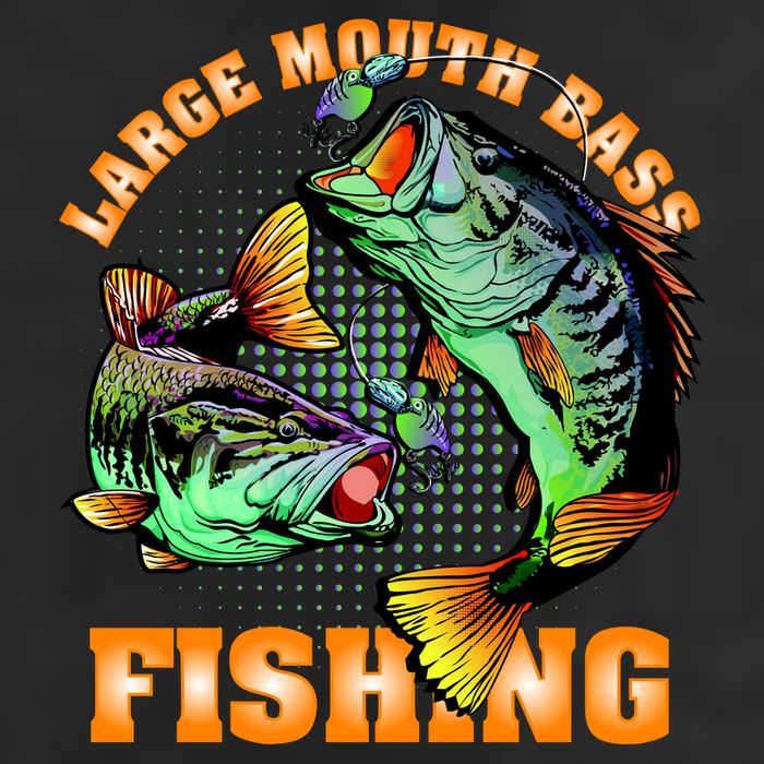 Large Mouth Bass In Action Fishing Adult Drive Performance Visor