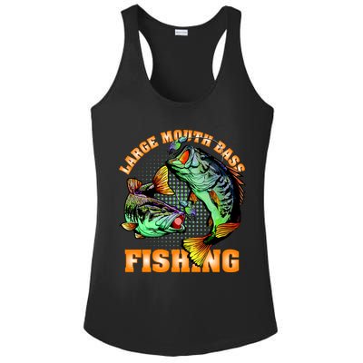Large Mouth Bass In Action Fishing Ladies PosiCharge Competitor Racerback Tank