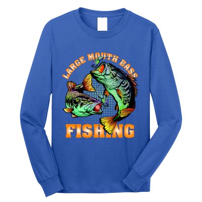 Large Mouth Bass In Action Fishing Long Sleeve Shirt