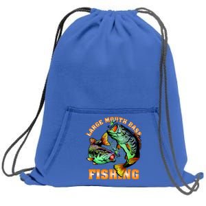 Large Mouth Bass In Action Fishing Sweatshirt Cinch Pack Bag