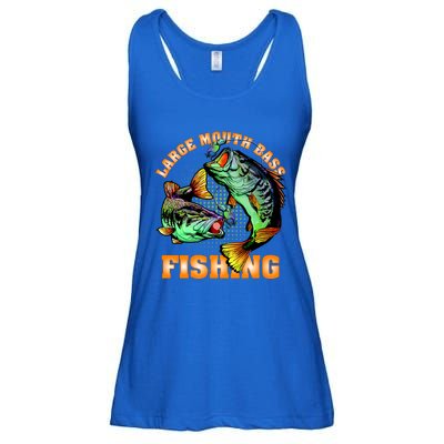 Large Mouth Bass In Action Fishing Ladies Essential Flowy Tank