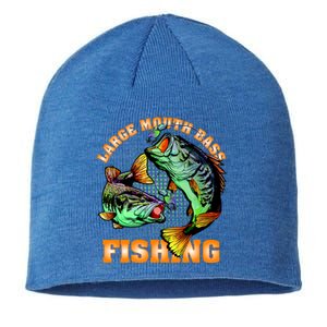 Large Mouth Bass In Action Fishing Sustainable Beanie