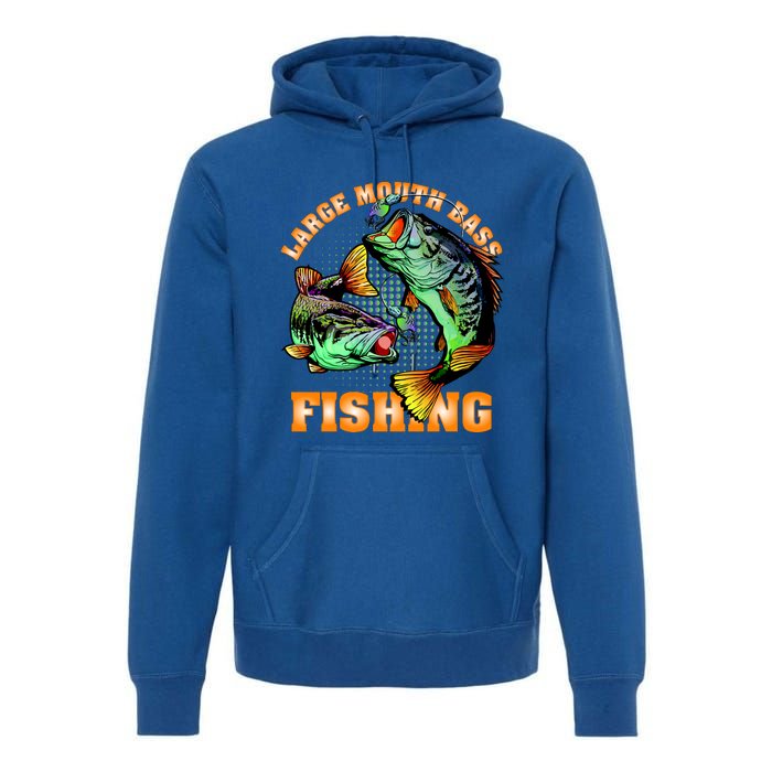 Large Mouth Bass In Action Fishing Premium Hoodie