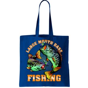 Large Mouth Bass In Action Fishing Tote Bag