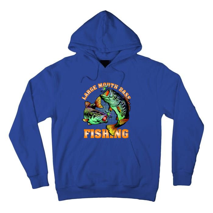 Large Mouth Bass In Action Fishing Tall Hoodie